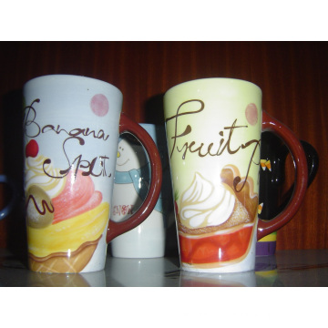 Ceramic Tall Mug Hand Painting